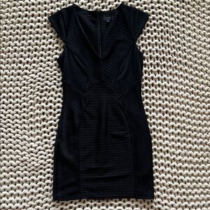 Topshop Black Textured Mini Dress